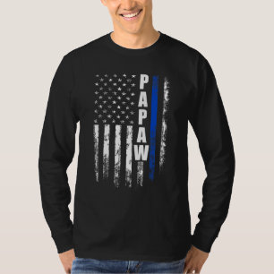 Camiseta Polícia Militar Papaw Dia de os pais De Bandeira A