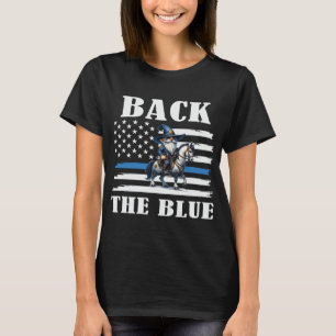 Camiseta Polícia Montada Do Gnomo Azul