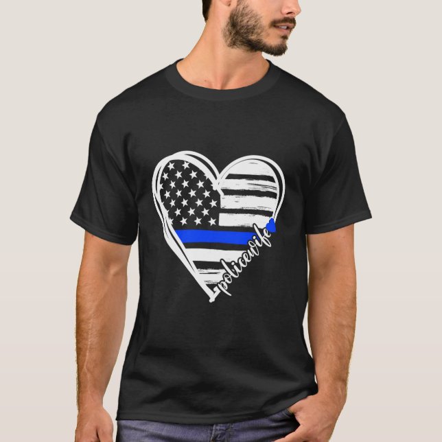 Camiseta Polícia Orgulhosa De Um Policial Que Ele Cop (Frente)