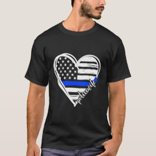 Camiseta Polícia Orgulhosa De Um Policial Que Ele Cop