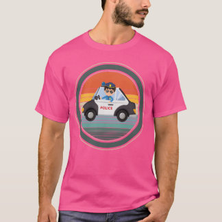Camiseta Polícia Polícia Caree Lei menino engraçado