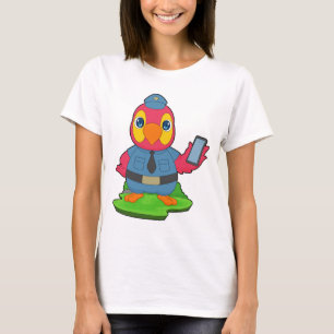 Camiseta Polícia Smartphone Papagaio
