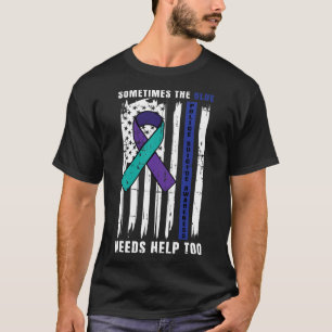Camiseta Polícia Vive Azul, Suicida Força de Lei de Consciê