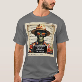 Camiseta Polícia Zombie, Mugshot, prendeu o desenvolvimento