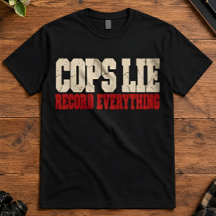 Camiseta Policiais de Mentira Branca Registram Tudo Ativist