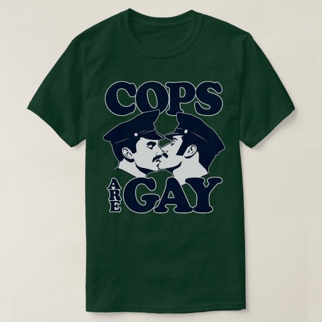 Camiseta Policiais são pinos de Gay (Frente do Design)