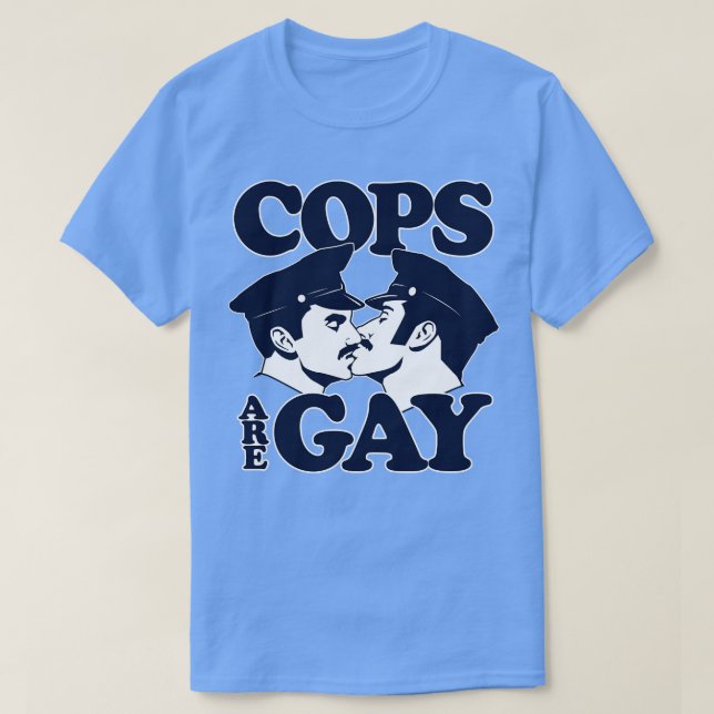 Camiseta Policiais são pinos de Gay (Frente do Design)