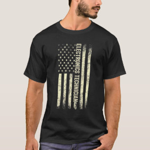 Camiseta Policial Americano Flag Technician Proud American