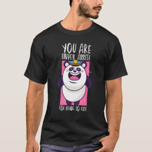 Camiseta Policial Bonito Urso Panda Filho Filha Bebê C