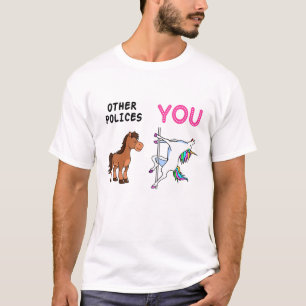 Camiseta Policial cita presentes, polícia Engraçado Desenho