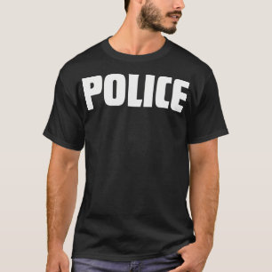 Camiseta Policial Costume Policial Uniforme Oficial Hallowe