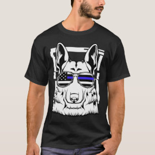 Camiseta Policial de Cachorros German shepherd Sniffing Cap