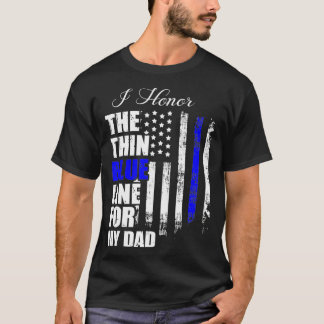 Camiseta Policial De Linha Azul Fino Bandeja O Azul Para Me