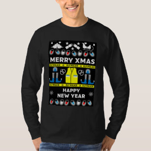 Camiseta Policial de xmas feio