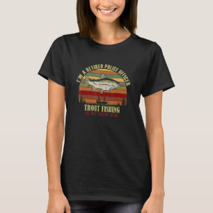 Camiseta Policial divertido APOSENTADO Novo emprego Pesca d
