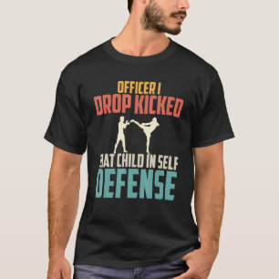 Camiseta Policial Eu Deixei A Criança Em Autodefesa.