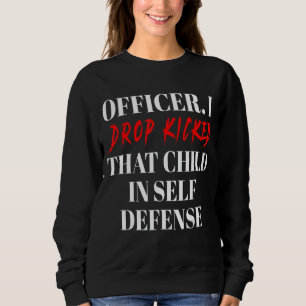 Camiseta Policial Eu Deixei A Criança Em Autodefesa.