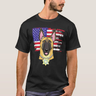 Camiseta Policial German shepherd Americano Belga Malinois 