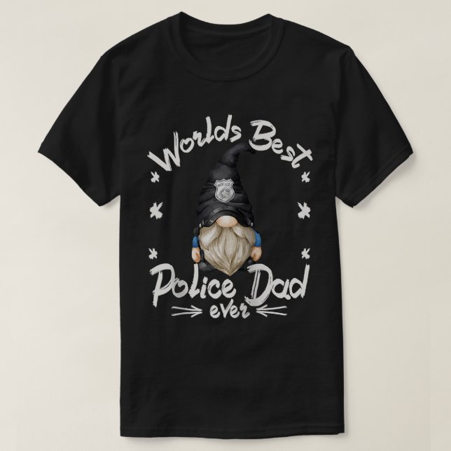 Camiseta Policial Gnome Avô Para Homens Melhor P (Frente do Design)
