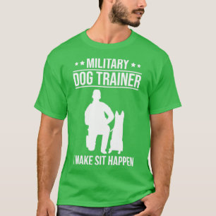 Camiseta Policial K9 Treinador Militar de Cachorros Eu Sent