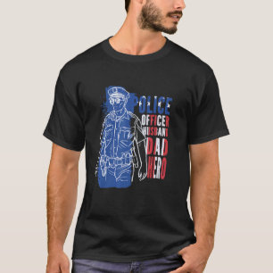 Camiseta Policial Marido Pai Herói Orgânico Fa