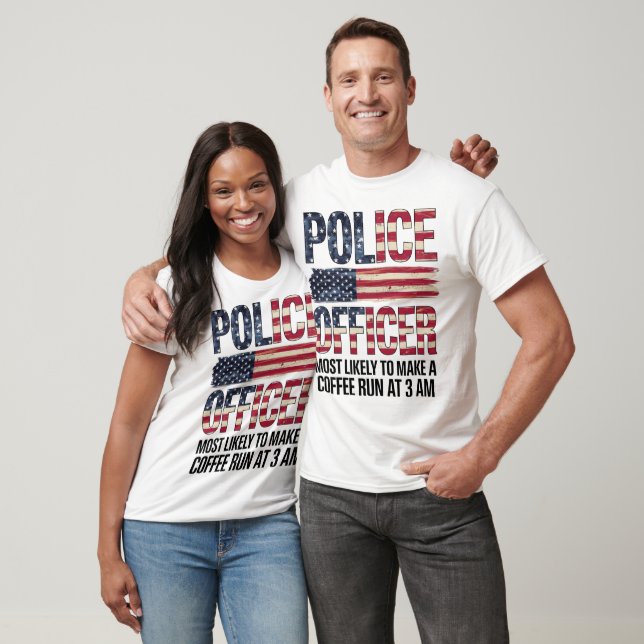 Camiseta Policial Oferece Mais Probabilidade De Café Correr (Unissex)
