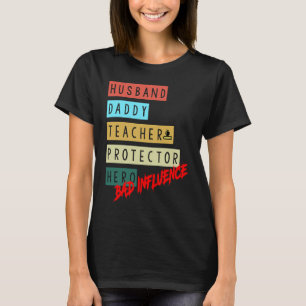 Camiseta Policial Pai Protetor Hero Influência Má