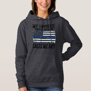 Camiseta Policial Pai Thin Blue Line Vintage Vetor D