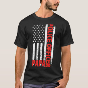 Camiseta Policial Papa Dia de os pais Americano