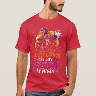 Camiseta Policial Por Bruxa De Noite Engraçada W