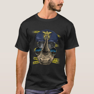 Camiseta Policial Rhinoceros PD Polícia Cena África
