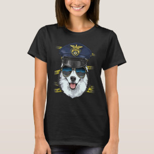 Camiseta Policial Siberian Husky Cop Crime Cena K9 D