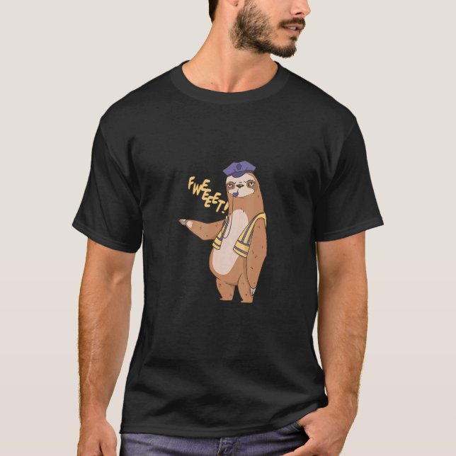 Camiseta Policial Sloth Detetive de Trânsito (Frente)