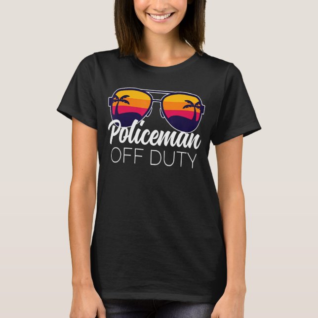 Camiseta Policial Sunglass Beach Sunset Summer (Frente)