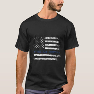 Camiseta Policial Thin Reformado Blue Line American Fla