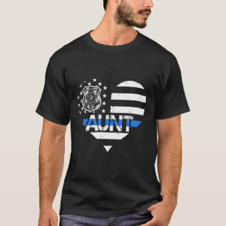 Camiseta Policial Tia Blue Line Us Bandeira Orud Policial