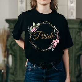 Camiseta Poligão Floral Folha Folha de Folha Estética Doura