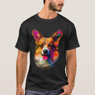 Camiseta Poligon Abstrato Geométrico Pembroke Welsh Corgi P