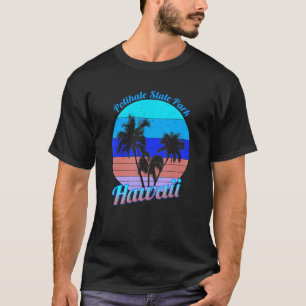 Camiseta Polihale State Park Hawaii Retro Palm Trees Vacati