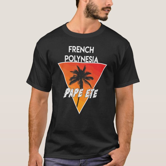 Camiseta Polinésia Francesa Com Cores Ensolaradas (Frente)