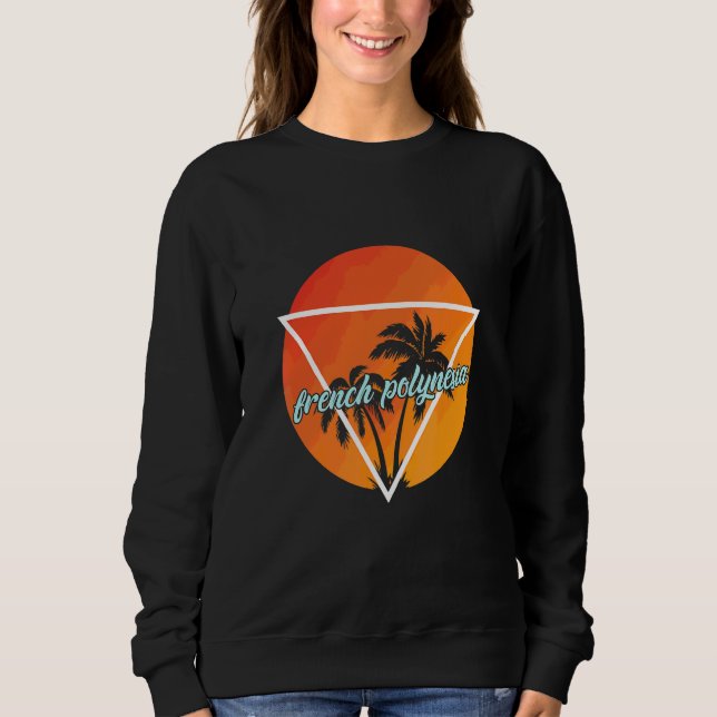 Camiseta Polinésia Francesa Triângulo em Forma de Sol Com P (Frente)