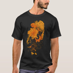 Camiseta Polinização Fogo Escuro