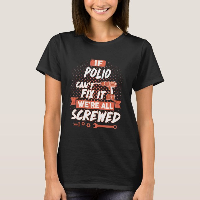 Camiseta POLIO Name, POLIO Family Name crest (Frente)
