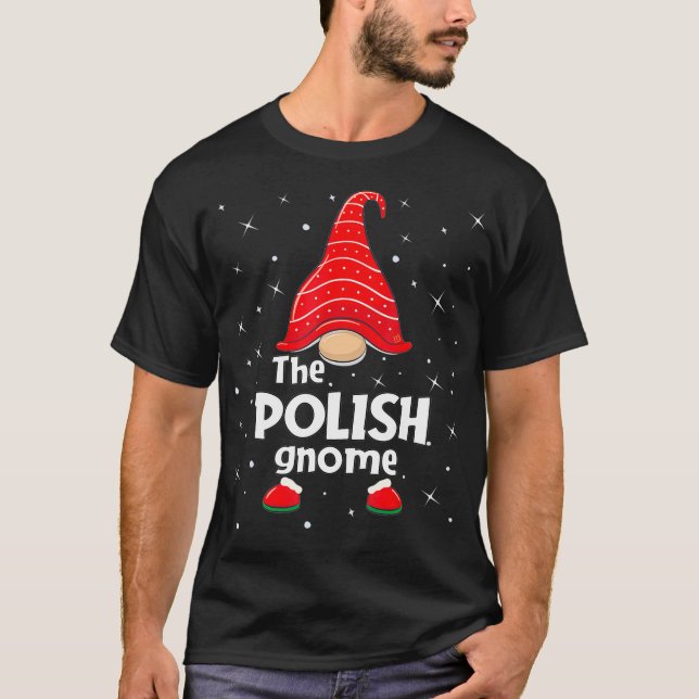Camiseta Polish Gnome Family Matching Christmas Funny Gift  (Frente)