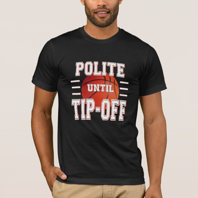 Camiseta Polite Até Desligar Humor De Basquete (Frente)