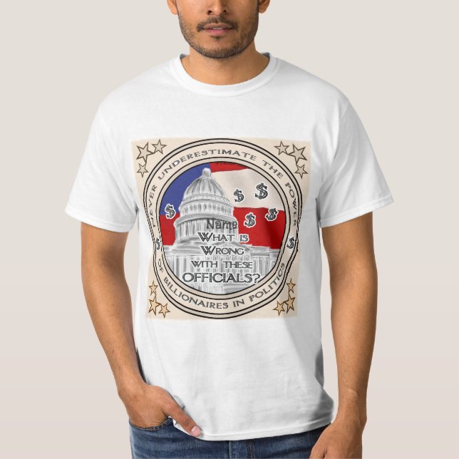 Camiseta política bilionária (Frente)