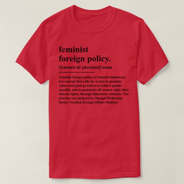 Camiseta Política Externa Feminista (Frente do Design)