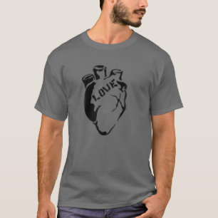 Camiseta Política, Grafite Cardíaco, Stencils Art Hoodie