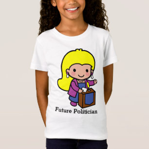 Camiseta Político/auto-falante bonitos futuros da menina