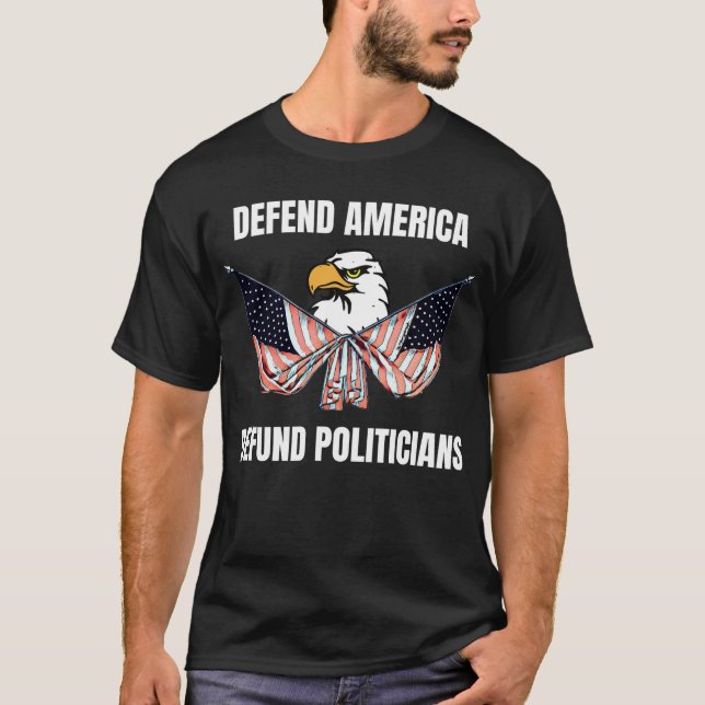 Camiseta Políticos Defensores Defendem Os EUA (Frente)